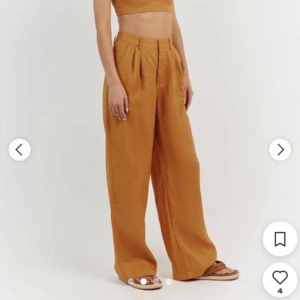 DISSH Rust Orange Linen Jumpsuit Set